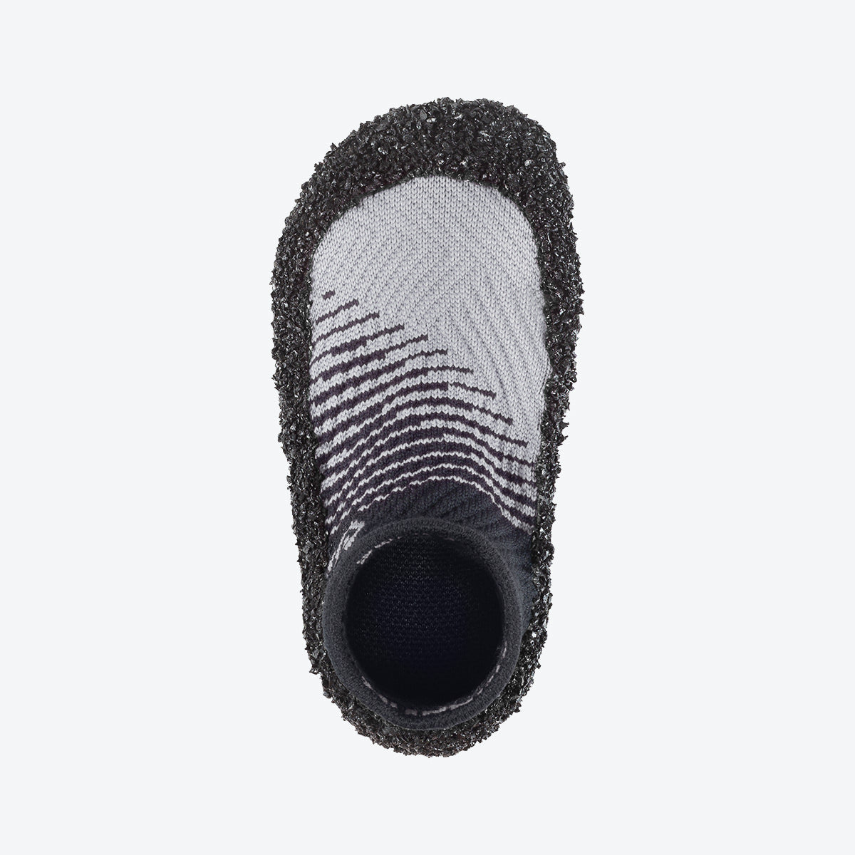 Top view of stone-colored Skinners KIDS-2 sock shoe, showcasing its lightweight and breathable upper.